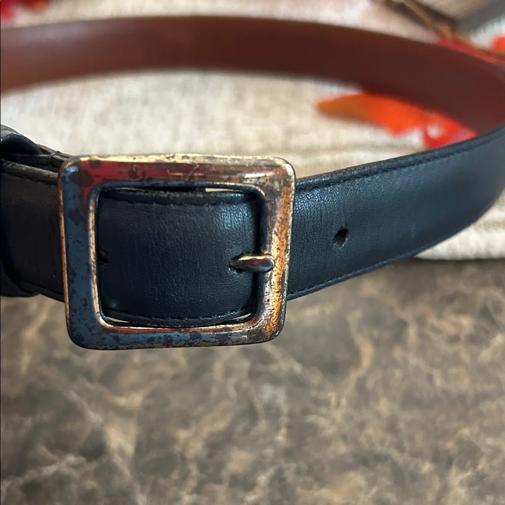Vintage Coach Blue leather small Belt